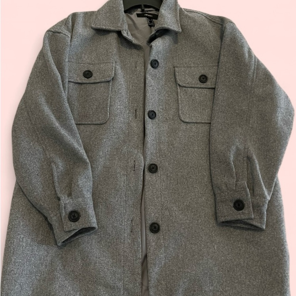 Forever 21 Gray Shacket (Shirt Jacket) – Size S